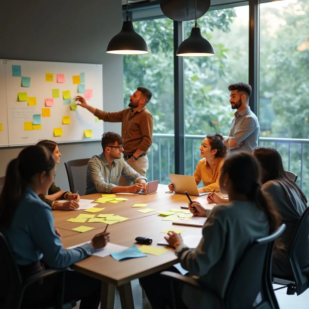 Equipo de ConsultCol durante una sesión estratégica